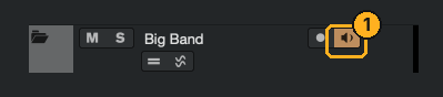 Big Band folder track with Monitor lit